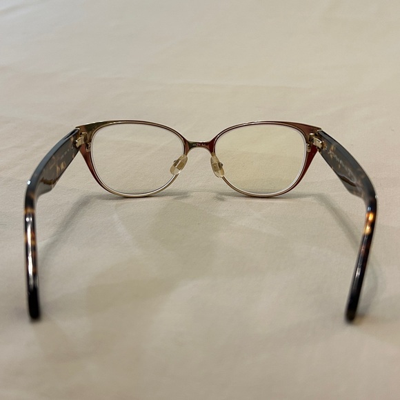 Kate Spade Black & Gold Metal Cat-eye Glasses and Hard Cover Case - Picture 5 of 9